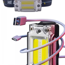 Mey İthalat® Yüksek Işıklı Şarjlı ve Sensörlü LED Kafa Lambası Kamp Lambası