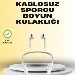 Mey İthalat® Yüksek Kapasiteli Pil Destekli Boyun Askılı Kulaklık – 100 Saat Dayanıklı