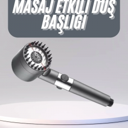 Mey İthalat® Yüksek Performanslı Masaj Etkili Su Tasarruflu Duş Başlığı Krom Kaplama Uzun Ömürlü