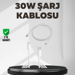 Mey İthalat® Yüksek Saflıkta Bakır Çekirdekli 30W Hızlı Şarj Kablosu
