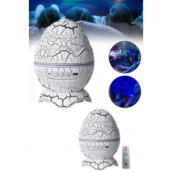 Mey İthalat® Yumurta Görünümlü Masa ve Gece Lambası Renk Değiştirebilen Projektör