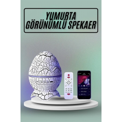 Mey İthalat® Yumurta Görünümlü Masa ve Gece Lambası Renk Değiştirebilen Projektör