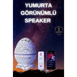 Mey İthalat® Yumurta Şeklinde Su Dalgalı Bluetooth Speaker Lamba Renkli Şarjlı
