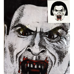 Mey İthalat® Yüze Yapışan Kafaya Tam Geçmeli Streç Kanlı Vampir Maske Bez Maske Model 2-2