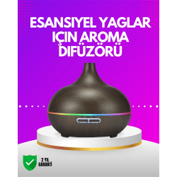 Mey İthalat® Zamanlayıcılı ve Otomatik Kapanmalı Aromaterapi Nemlendirici Difüzör