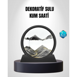Mey İthalat® Zarif Cam Kum Saati – Ofis, Ev ve Raf Dekoru için Estetik Tasarım