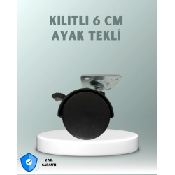 Mey İthalat® Zemin Korumalı 6 cm Kilitli Döner Ayak