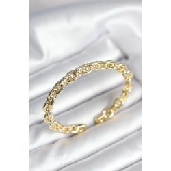 Mey İthalat® Zincir Model Gold Renk Pirinç Kadın Bileklik