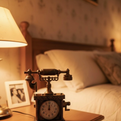 Mey İthalat® ZN8808B TELEFON ŞEKLİNDE ÇALAR SAAT BRONZ