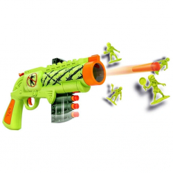 Mey İthalat® Zombie Hunter 9 Mermili Sünger Dart Atan Silah 31 cm