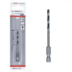 Mey İthalat® Bosch Pointteq Altıgen Şaftlı Hss Matkap Ucu 3,5 mm