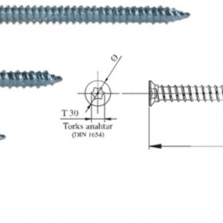 Mey İthalat® Buldex Vida 7,5X100 Dubelsiz Vida 10 cm 10 Adet