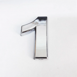 Mey İthalat® Cemax 1 Rakamı 3,75 cm Krom Yapışkanlı