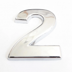 Mey İthalat® Cemax 2 Rakamı 3,75 cm Krom Yapışkanlı