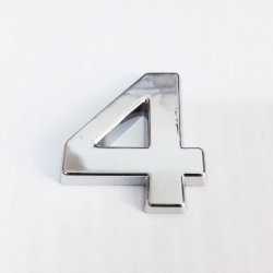 Mey İthalat® Cemax 4 Rakamı 3,75 cm Krom Yapışkanlı