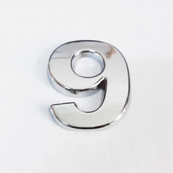 Mey İthalat® Cemax 9 Rakamı 3,75 cm Krom Yapışkanlı