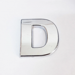 Mey İthalat® Cemax D Harfi  3,75 cm Krom Yapışkanlı