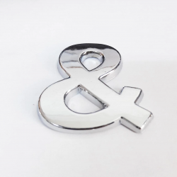 Mey İthalat® Cemax & İşareti 3,75 cm Krom Yapışkanlı