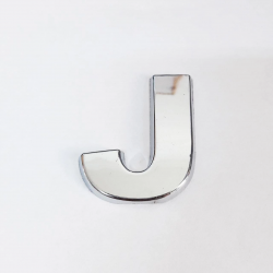 Mey İthalat® Cemax J Harfi  3,75 cm Krom Yapışkanlı