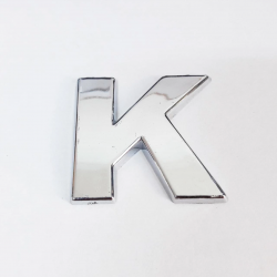 Mey İthalat® Cemax K Harfi  3,75 cm Krom Yapışkanlı