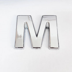 Mey İthalat® Cemax M Harfi  3,75 cm Krom Yapışkanlı