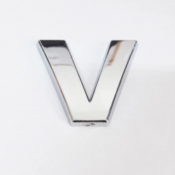 Mey İthalat® Cemax V Harfi  3,75 cm Krom Yapışkanlı