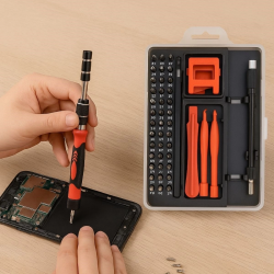 Mey İthalat® Çok Fonksiyonlu Manyetik Uçlu 52'si 1 Arada 42 Uçlu Saatçi Tornavida Seti