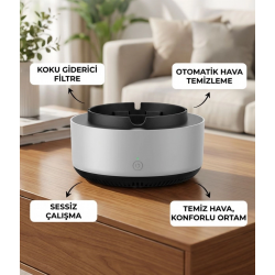 Dumanı İçine Çeken Akıllı Kül Tablası – Kokusuz, Filtreli ve Otomatik Duman Emici Küllük