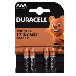 Mey İthalat® Duracell Alkalin Pil AAA 4'' lü Paket