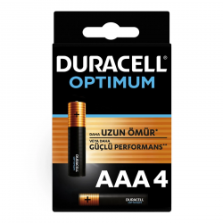Mey İthalat® Duracell Optimum Alkalin Pil AAA 4'' lü Paket
