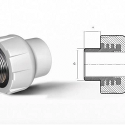 Mey İthalat® Ege Yıldız PPRC 50X1 1/2 Erkek Adaptör Gri