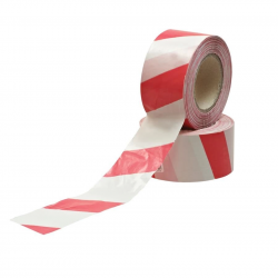 Mey İthalat® Emniyet İkaz Şeridi Kırmızı Beyaz 200 Metre