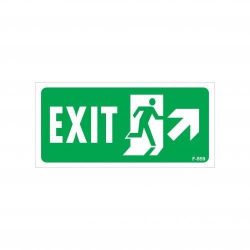 Mey İthalat® Exit Sağ Yukarı Uyarı Levhası 17,5x25 KOD:959