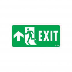 Mey İthalat® Exit Yukarı Sol Ok İşaretli Uyarı Levhası 17,5x25 KOD:956