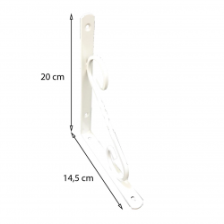Mey İthalat® Ferforje Raf Altı No:2 Beyaz