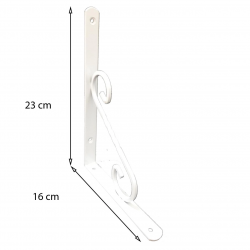 Mey İthalat® Ferforje Raf Altı No:3 Beyaz