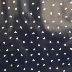 Mey İthalat® Florista Beyaz Kalp Lacivert Masa Örtüsü 1 Metre