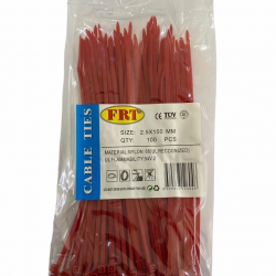 Mey İthalat® FRT Kırmızı 2,5x150 Kablo Bağı