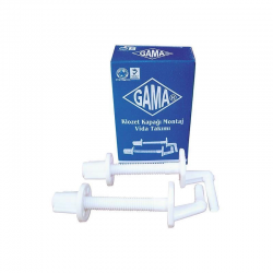 Mey İthalat® Gama Klozet Kapağı Montaj Vidası Plastik Alttan Sıkma Kod:45001