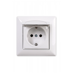 Mey İthalat® Günsan Fantasy Kapaklı Topraklı Priz Beyaz Renk