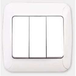 Mey İthalat® Günsan Fantasy Üçlü Anahtar Beyaz Renk