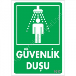 Mey İthalat® Güvenlik Duşu Uyarı Levhası 17,5x25 KOD:1017