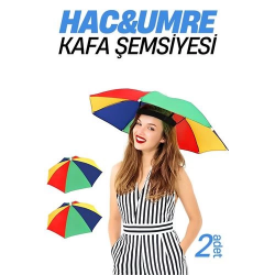 Mey İthalat® Hac Umre Kafa Şemsiyesi Güneş Koruma Şemsiyesi 2 adet