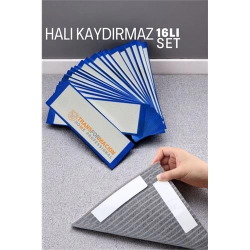Mey İthalat® Halı Kaydırmaz - Halı Kilim Yolluk Kayma Önleyici Yapışkan 16 lı SET