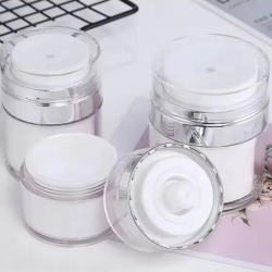 Mey İthalat® Hava Pompalı Doldurulabilir Vakumlu Krem,Fondoten Sıvı Kozmetik Ürün Şişesi