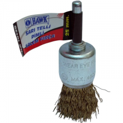 Mey İthalat® Hawk 10141 17 mm Sarı Telli Pimli Kalem Fırça