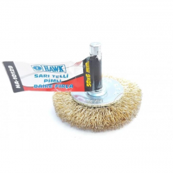 Mey İthalat® Hawk HA10129 Pimli Sarı Tel Daire Fırça 50x6 mm