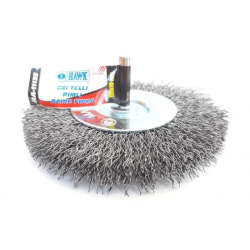 Mey İthalat® Hawk HA11135 Pimli Gri Tel Daire Fırça 100x10 mm