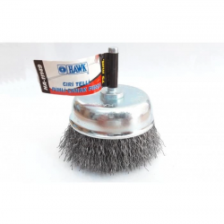 Mey İthalat® Hawk HA11147 Pimli Gri Tel Çanak Fırça 65 mm