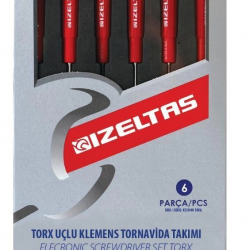 Mey İthalat® İzeltaş 4530 Elektronikçi Torx Tornavida Seti 6 Parça